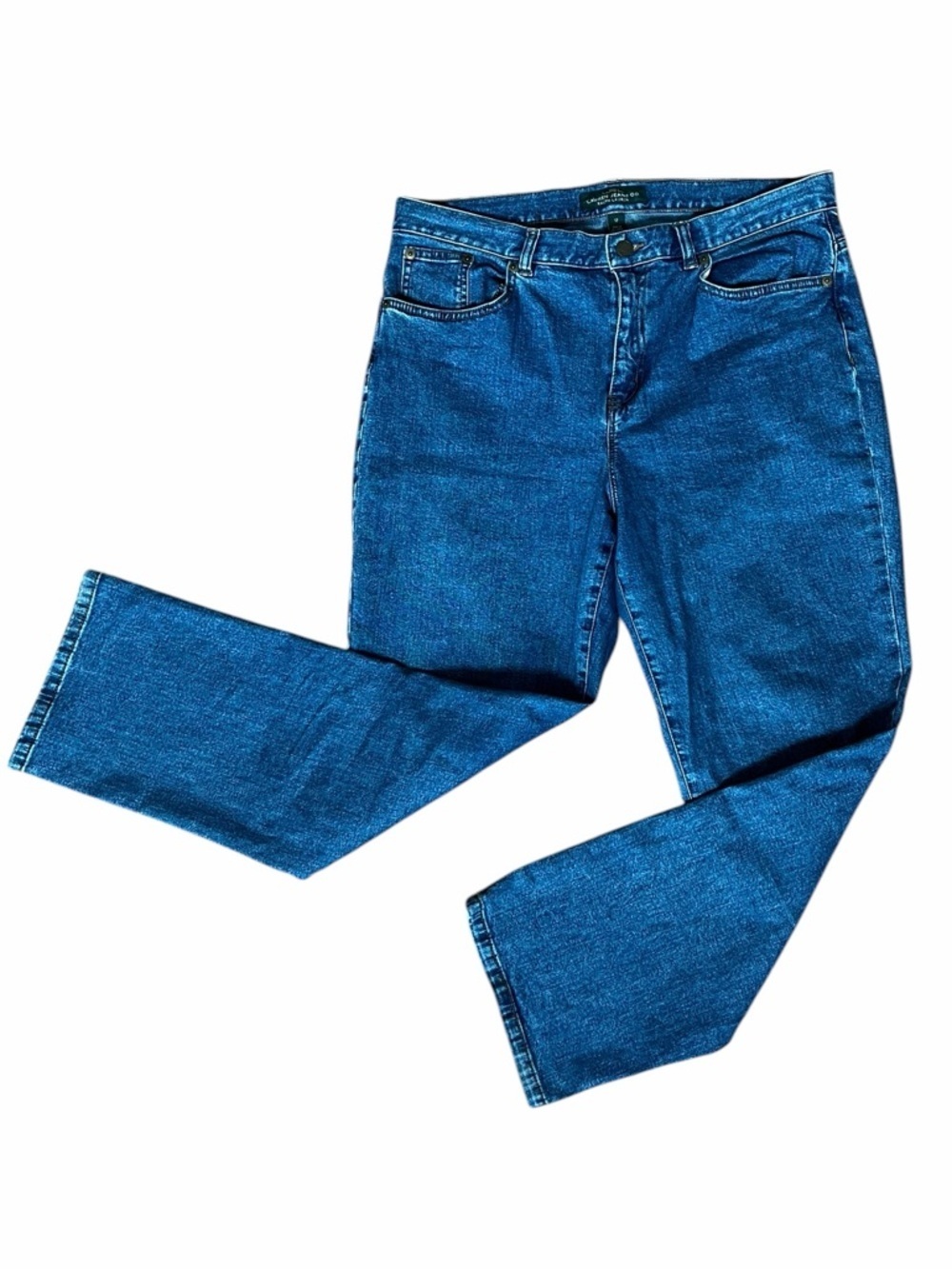 Lauren Ralph Lauren Women’s 12 Classic Blue Straight-Leg Denim Jeans